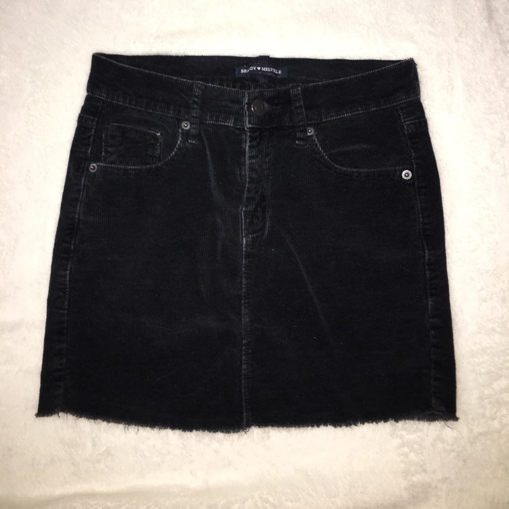 Brandy Melville Black Corduroy Skirt
